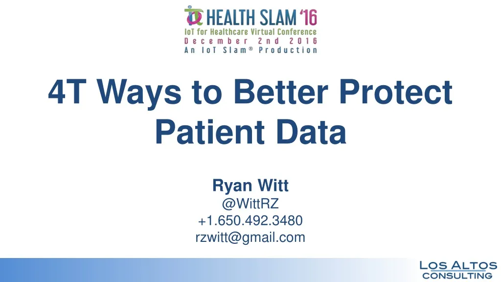 4t ways to better protect patient data