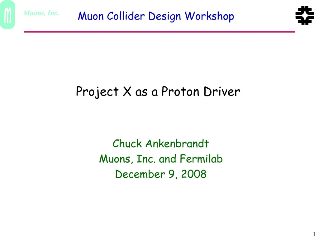 muon collider design workshop