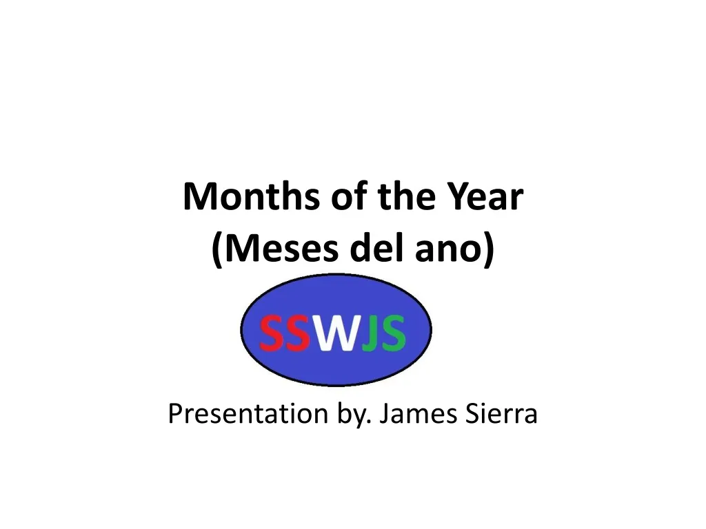 months of the year meses del ano