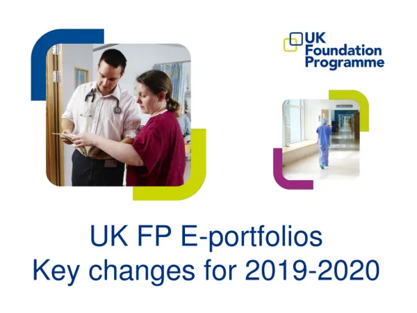 UK FP E-portfolios Key changes for 2019-2020