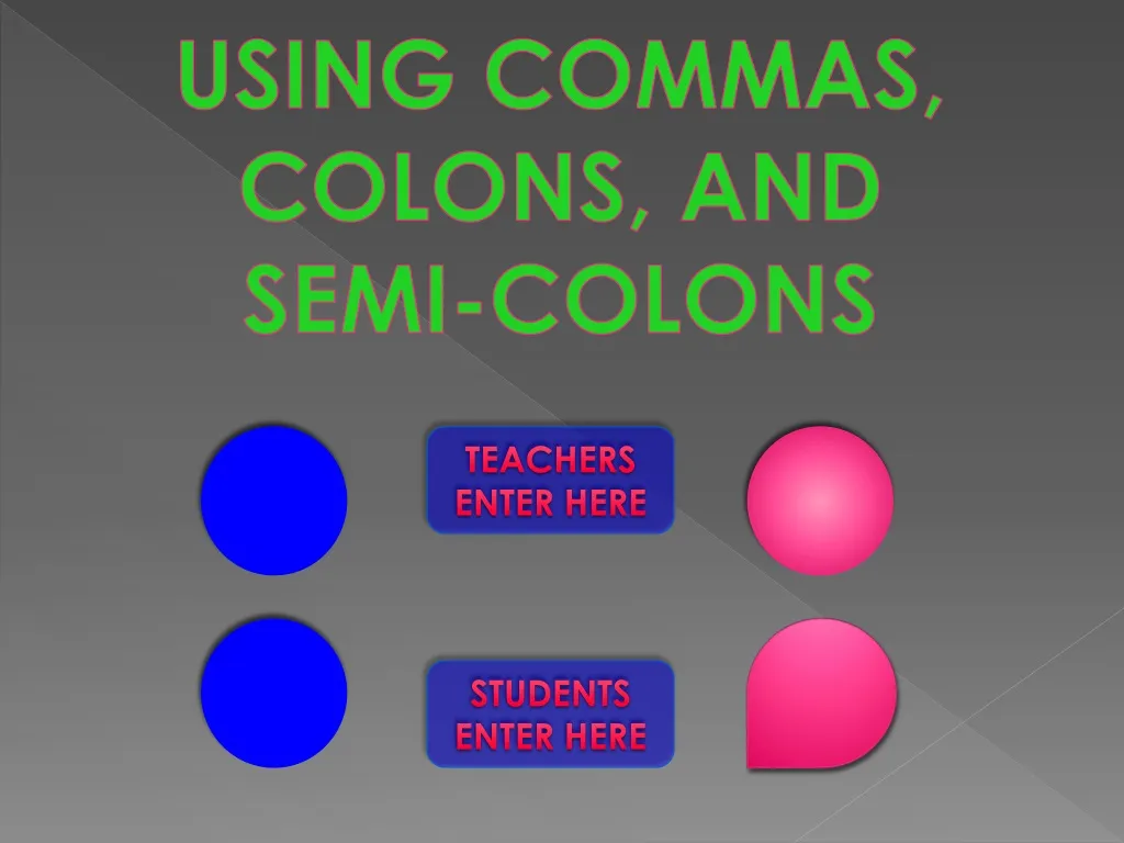 using commas colons and semi colons