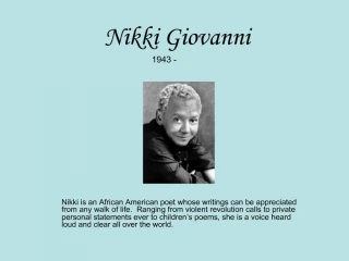 Nikki Giovanni