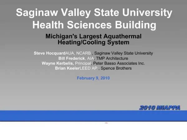 Saginaw Valley State University Health Sciences Building