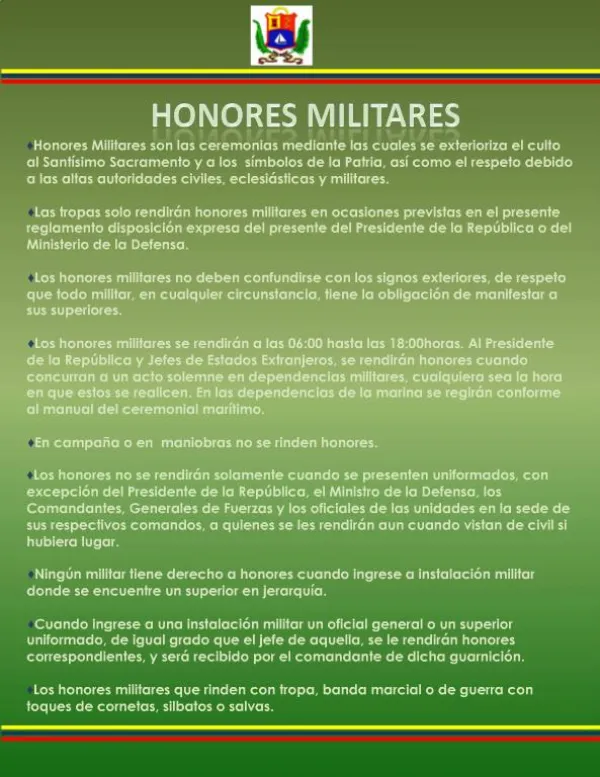 HonoreS MILITARES