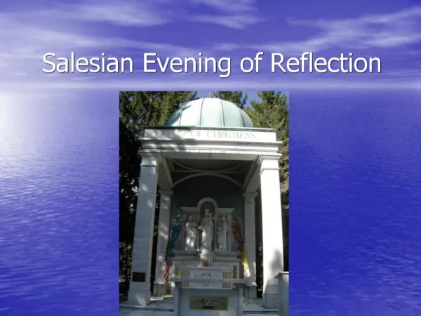 Salesian Evening of Reflection