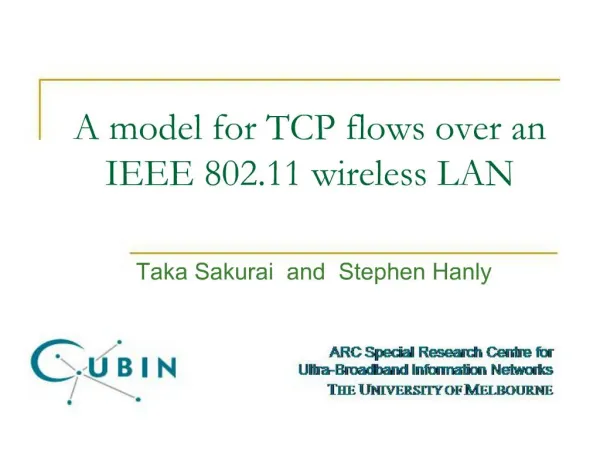 A model for TCP flows over an IEEE 802.11 wireless LAN