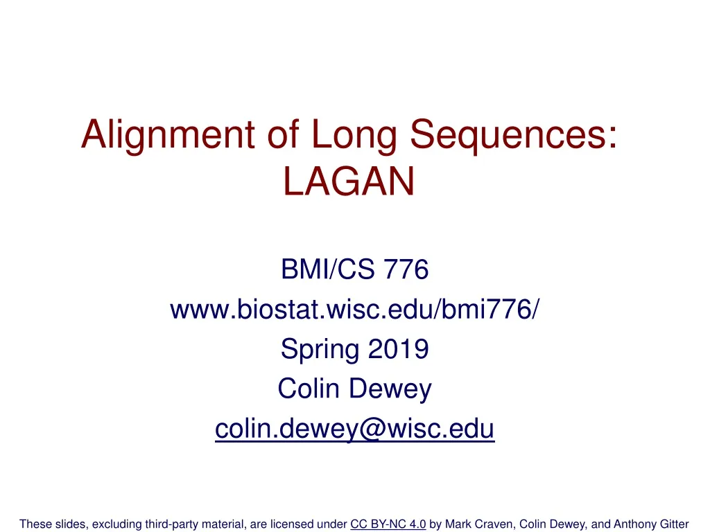 alignment of long sequences lagan