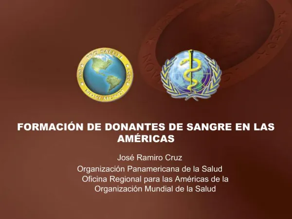 FORMACI N DE DONANTES DE SANGRE EN LAS AM RICAS