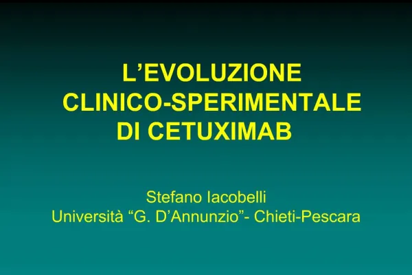 Stefano Iacobelli Universit G. D Annunzio - Chieti-Pescara