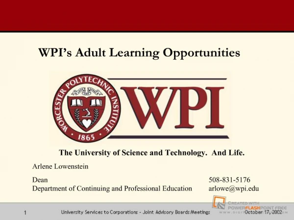 History Of Extensive Education And Training Programs For Adult Learners