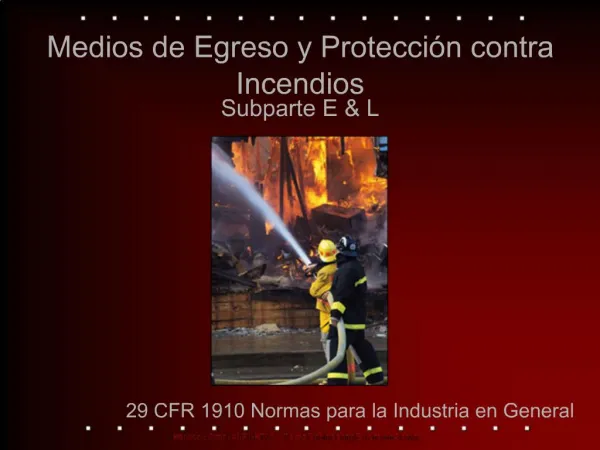 Medios de Egreso y Protecci n contra Incendios