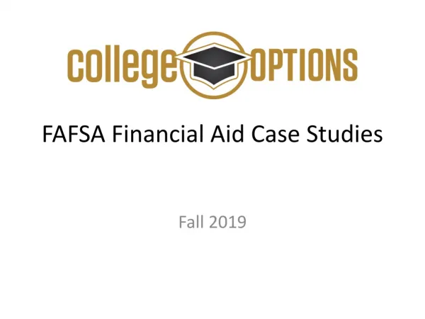 FAFSA Financial Aid Case Studies