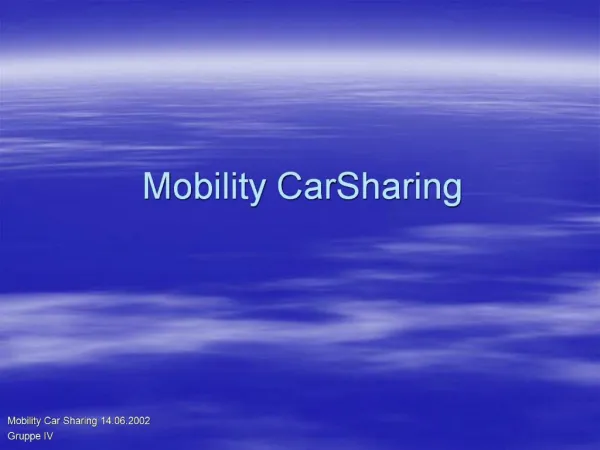 Mobility CarSharing
