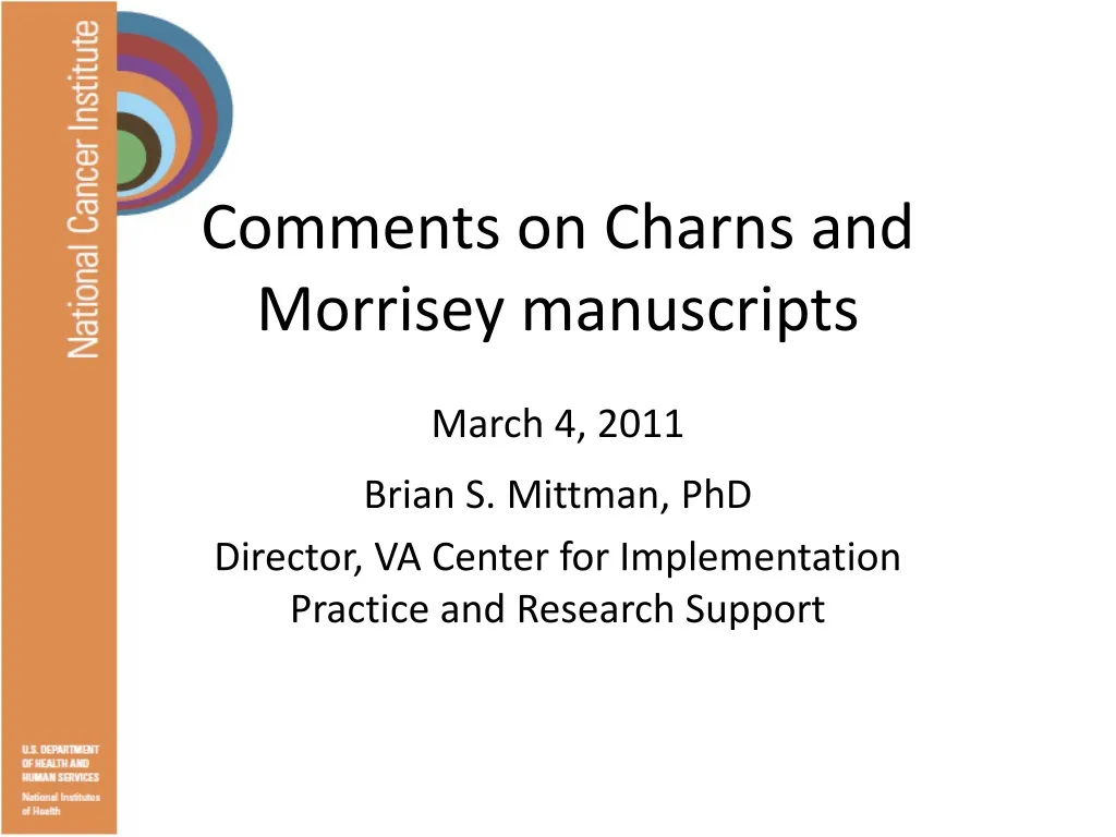 comments on charns and morrisey manuscripts
