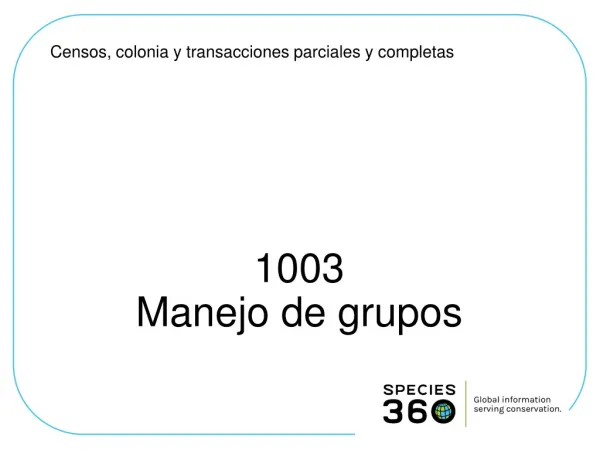 1003 Manejo de grupos