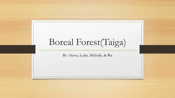 Boreal Forest(Taiga)