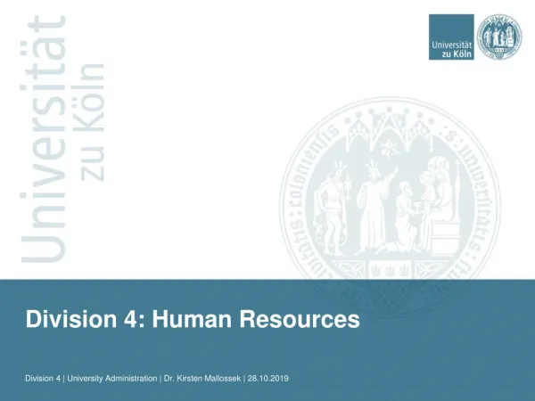 Division 4: Human Resources