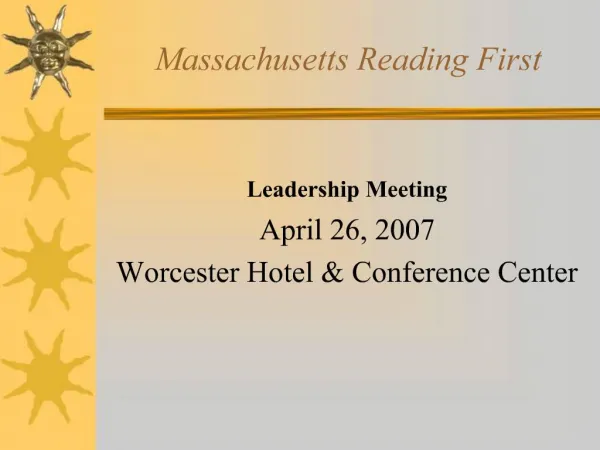 Massachusetts Reading First