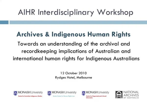 AIHR Interdisciplinary Workshop