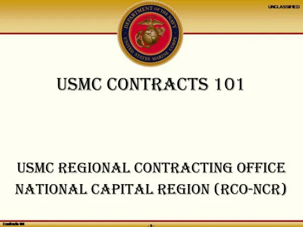 Usmc Contracts 101