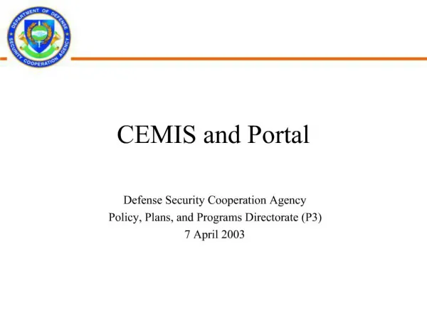 CEMIS and Portal