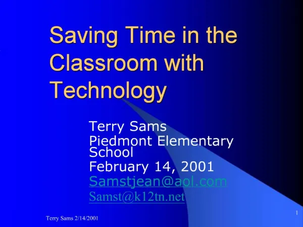 Saving Time in the Classroom with Technology