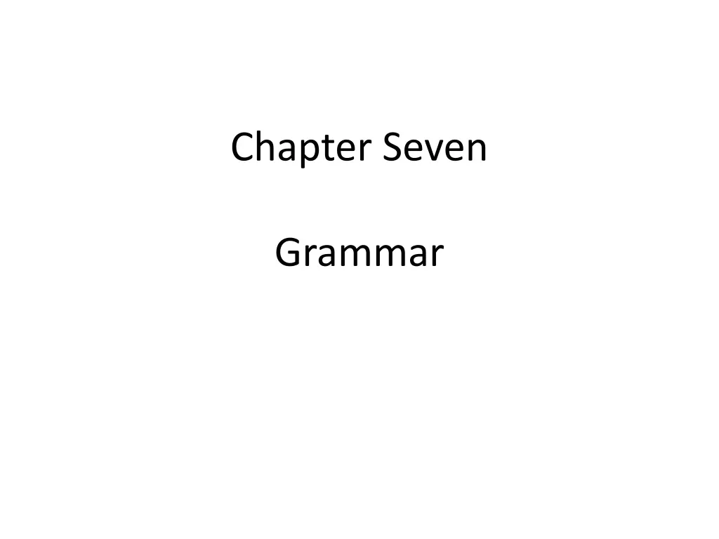 chapter seven grammar