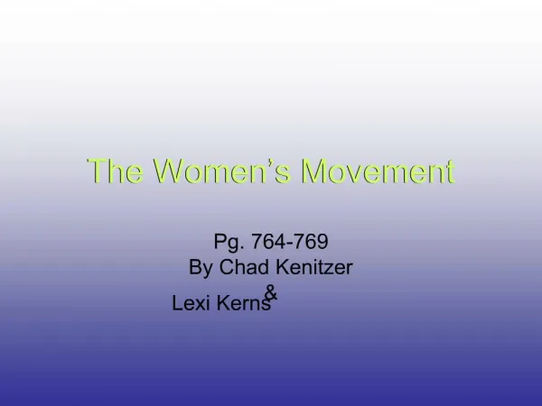 The Women s Movement