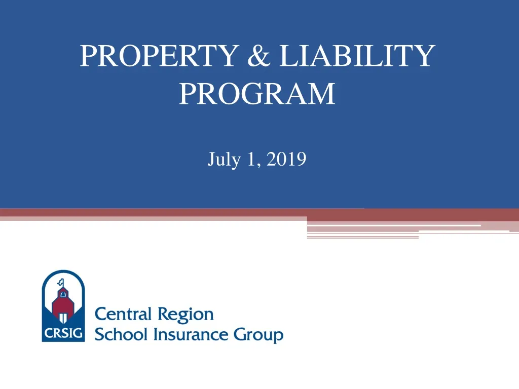 property liability program july 1 2019