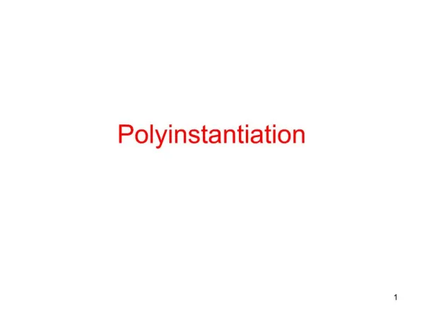 Polyinstantiation