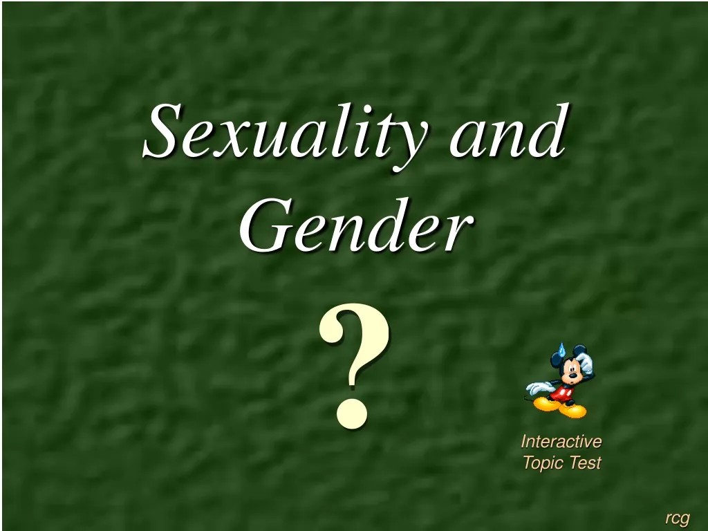 sexuality and gender