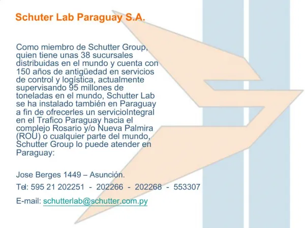 Schuter Lab Paraguay S.A.