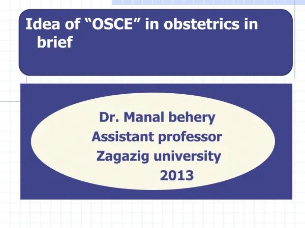 Idea of “OSCE” in obstetrics in brief