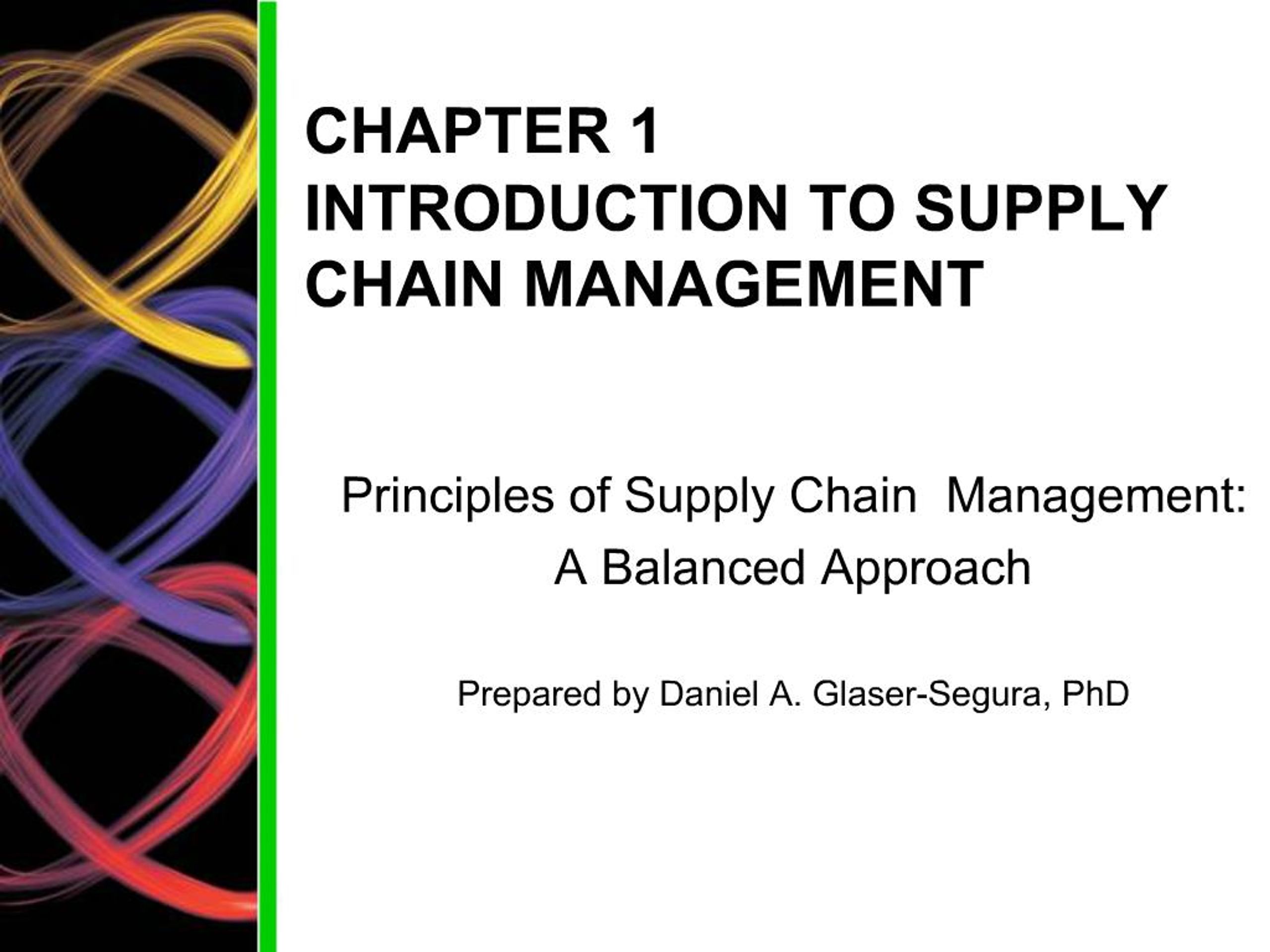 PPT - CHAPTER 1 INTRODUCTION TO SUPPLY CHAIN MANAGEMENT PowerPoint ...