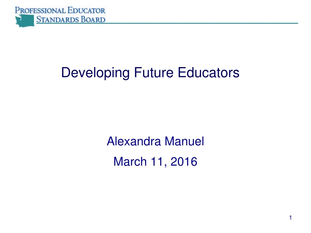 developing future educators