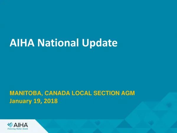 AIHA National Update