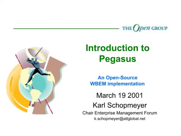 Introduction to Pegasus An Open-Source WBEM implementation