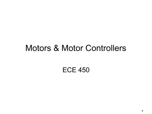 Motors Motor Controllers