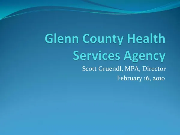 Glenn County Health Services Agency