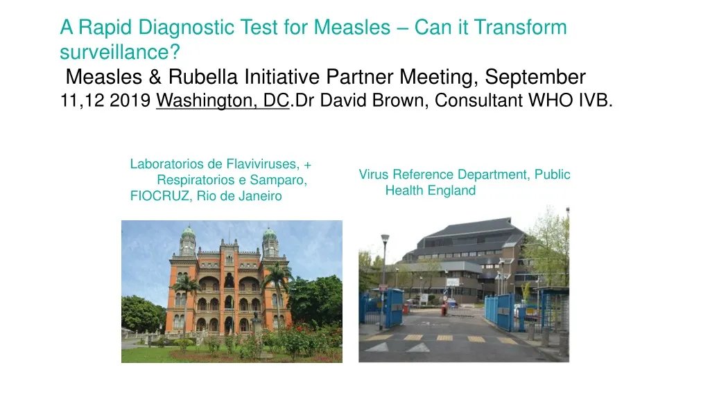 a rapid diagnostic test for measles