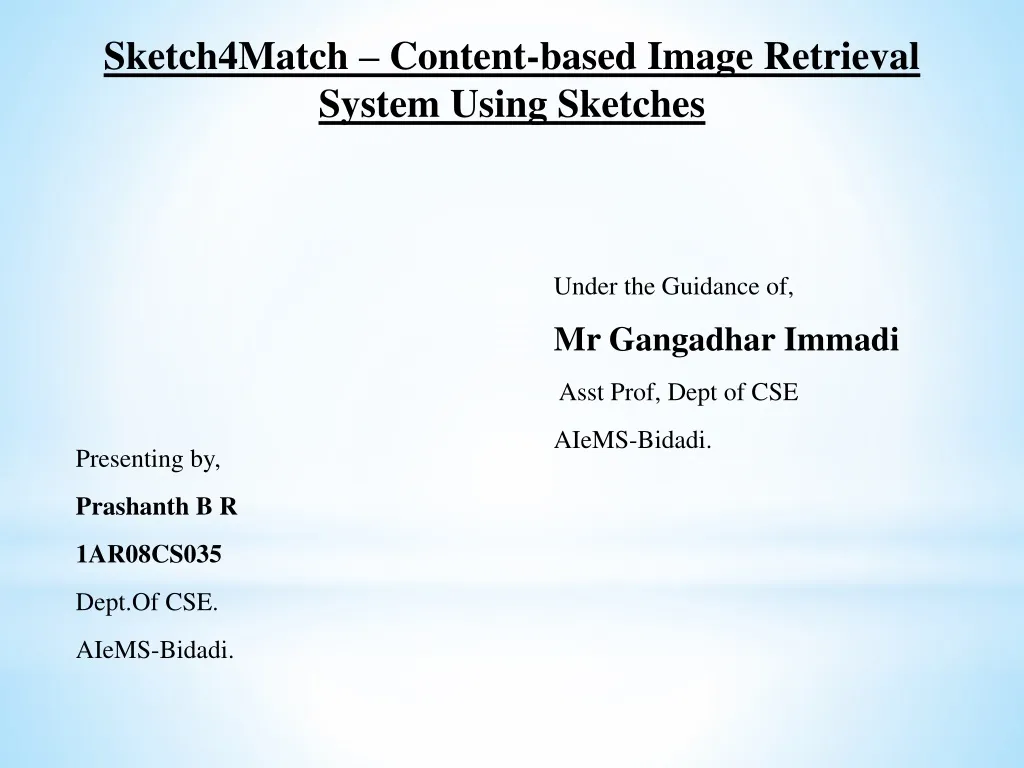 sketch4match content based image retrieval system