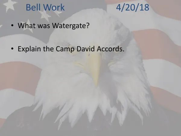 Bell Work		 4 /20/18