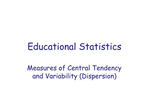 Educational Statistics