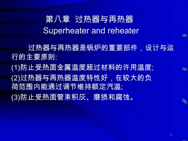 Superheater and reheater