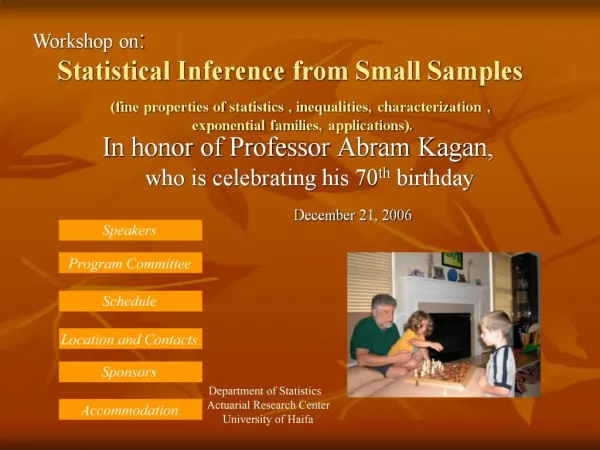 Statistical Inference from Small Samples