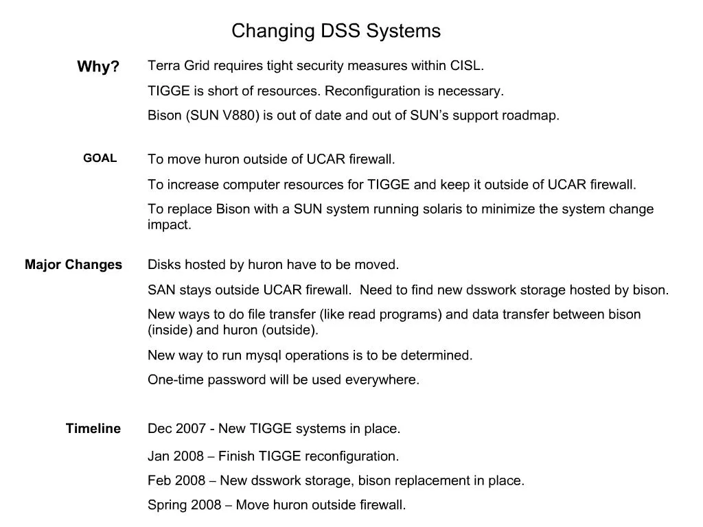 PPT - Changing DSS Systems PowerPoint Presentation, Free Download - ID ...