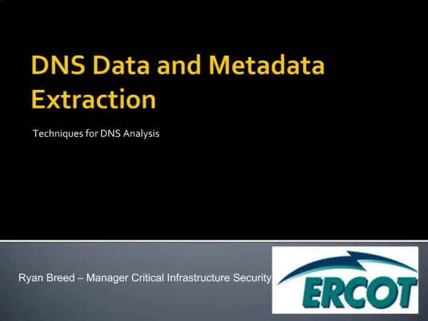 DNS Data and Metadata Extraction