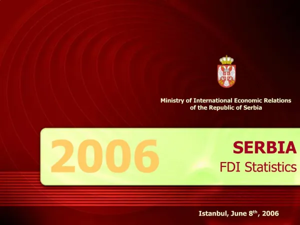 SERBIA FDI Statistics