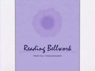 PPT - Reading Bellwork PowerPoint Presentation, free download - ID:8804822