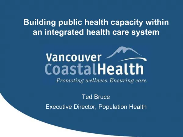 Building public health capacity within an integrated health care system
